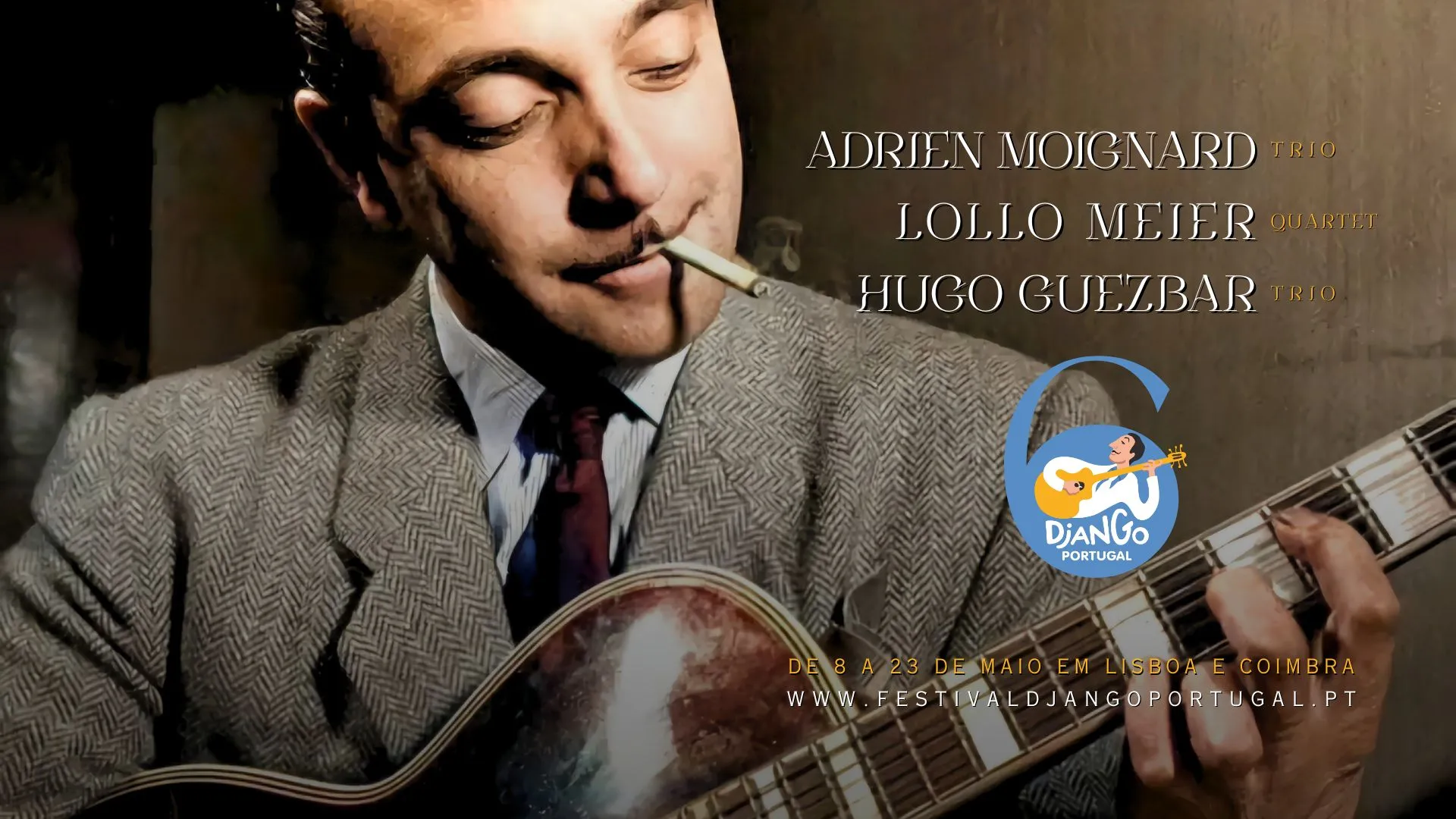 Festival Django Portugal 2026 - Adrien Moignard, Lollo Meier, Hugo Guezbar